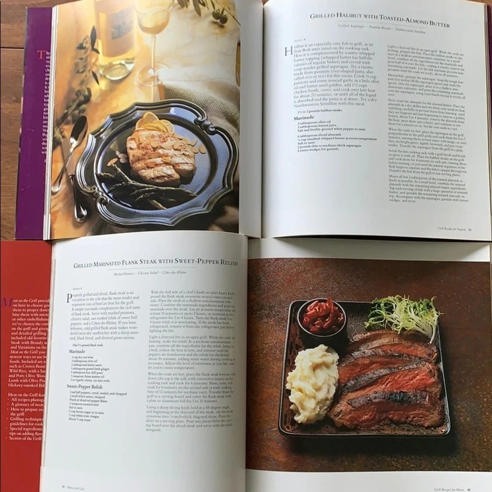Meat on the Grill & Seafood on the grill cookbooks